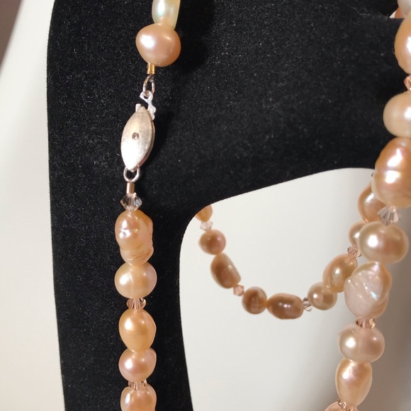Genuine Baroque Pearl Necklace & Bracelet Set - Picture 4 of 8